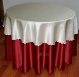 白色圆桌台布　纯色　餐桌布布艺　会议室桌布　茶几盖巾定做