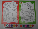 儿童水彩画 手绘填色画幼儿园DIY入门手工制作6色颜料涂鸦 批发