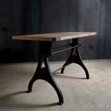 可定制美式loft工业风餐桌 复古做旧实木古董桌子