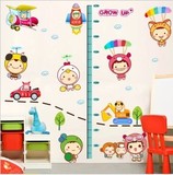 韩版DIY环保可移除墙贴纸 可爱儿童房背景卡通动画身高贴纸 AY891