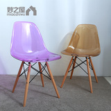 透明椅子伊姆斯经典餐椅创意时尚PC椅透明设计师椅子简约办公椅