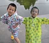 外贸韩国儿童雨衣幼儿雨披男童宝贝雨衣中长款透气环保型便携式