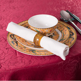 浩然依依 红色提花台布 现代中式方桌圆桌布 酒店咖啡厅餐桌布艺