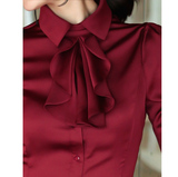 2016春秋装韩版衬衫女工作服 修身大码打底衫衫职业装长袖衬衣
