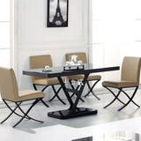 卡立威现代简约餐桌不锈钢配套餐桌酒店餐厅个性创意餐桌椅组合