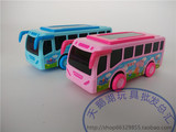 粉红小猪巴士校车公交车 立体3D灯光音乐 卡通惯性玩具系列车批发