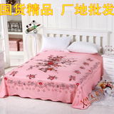 国民床单加厚经典上海传统双人老式全棉床单纯棉斜纹单人床单磨毛