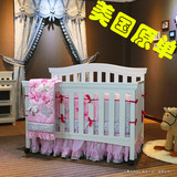 9省包邮婴儿床实木出口白色松木环保 宝宝床双胞胎游戏床YS-921