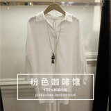 韩国专柜代购PlasticIsland16年夏女款韩版气质纯色衬衫PG2WB571