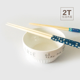 zakka纯天然环保印花木质筷子 家用厨房木筷子 日式和风餐具