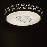 现代简约led吸顶灯镂空玫瑰花浪漫田园卧室灯具灯饰 圆形三色