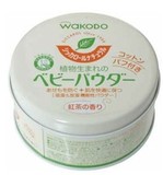 日本代购直邮 wakado 和光堂爽身粉纯天然绿茶保湿痱子粉