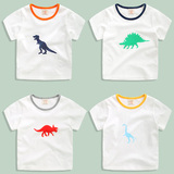男童恐龙短袖T恤 白色上衣2016夏装新款童装儿童宝宝打底衫U2726