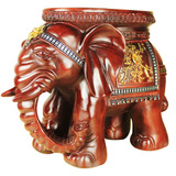 欧式乔迁开业礼物泰国大象特大号树脂换鞋凳子仿红实木雕家居用品