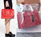 2016新款春季美国代购专柜正品dkny红色包包拎包女包公文包背包