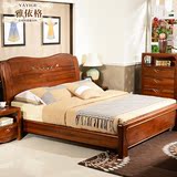 现代实木床高箱储物床 高端柚木中式全实木床1.8双人床 203