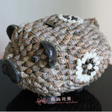 海螺珊瑚手工艺品贝壳猪存钱罐家居装饰摆设收藏摆件礼物批发