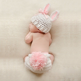百天宝宝摄影服装出租婴儿满月百日周岁衣服儿童影楼男女粉色兔子