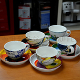 新品特价 亚米YAMI 炫彩系列单品杯 220cc coffee cup 拉花咖啡杯