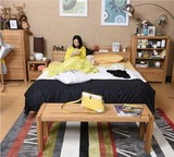北欧全实木白橡木床日式宜家双人床1.5/1.8米大床婚床小户型卧室
