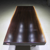 黑檀大板茶桌现货原木实木红木家具画案办公会议餐桌黑檀木大板桌