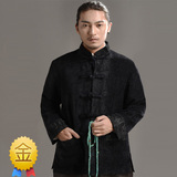 民族服装男装毛料男士中式唐装外套复古中国风中老年冬季男上衣