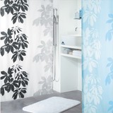 欧洲卫浴 瑞士spirella  蓝白树叶涤纶防水浴室浴帘 浴室防水布帘
