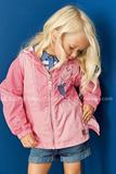 860-512代购英国next正品女童春季新品粉色火鸟图案短款小风衣