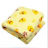 西松屋婴儿黄色小鸭纯棉超薄双层防水透气隔尿垫床垫小号中号大号