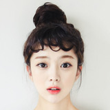 韩国正品pinkage 拉绳套式蓬松发包丸子头假发包花苞头发圈 现货