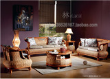 厂家直销真藤编织家具休闲椅客厅全套进口天然印尼藤组合沙发