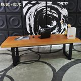 简约现代铁艺实木办公桌电脑桌会议桌餐桌写字台书桌台式长桌桌子