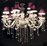 欧式复古吊灯 蜡烛吊灯带灯罩 豪华客厅灯 餐厅灯 大厅灯
