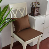 沃米兔依诺风格咖啡色纯棉椅垫凳子垫海绵垫 餐椅垫 坐垫 可定制