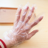 一次性手套100只pe塑料薄膜厨房清洁餐饮美容食品透明家用批发