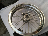 越野车摩托车复古改装辐条轮毂钢圈钢丝轮圈 2.5X17寸加宽前铝圈