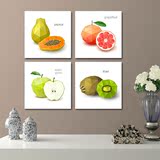 餐厅装饰画厨房挂画创意水果艺术蔬菜壁画饭厅个性无框画现代墙画