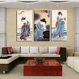 日式壁画日本仕女图美人图料理店装饰画酒店无框画浮世绘挂画多款