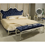 新古典 后现代 欧式 法式 银箔 双人床 床 实木雕花 金银箔 大床
