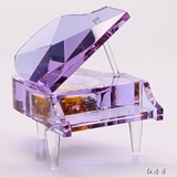 韵升原装正品 水晶钢琴音乐盒八音盒 高端定制刻字印照片千与千寻