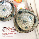 景德镇瓷器 餐具 碗 盘子 异形碗 仿古花卉创意碗 陶瓷碗 餐盘