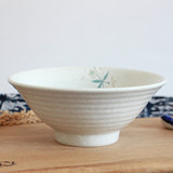 日本进口大面碗古伊烧陶瓷餐具汤碗白绘变樱花釉下彩和风日式拉面