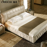 简约现代小户型布艺床可拆洗1.5m双人床1.8米婚床2米2.2米大床