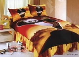 全棉功夫熊猫三4四件套卡通被套床单床笠枕套床品 可定做尺寸