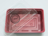 单格快餐盒/红黑打包盒/寿司盒/长方形饭盒/快餐盒HS-6新品