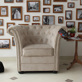 单人沙发围椅时尚简约欧式美式宜家绒布咖啡圈老虎椅伯爵椅