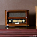 唐典老式复古收音机全波段老人仿古木质台式收音机 两波段收音机