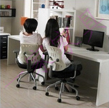 加长版双人用简洁书桌+组合电脑桌书柜书橱办公桌写字台