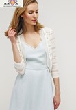 英国代购正品直邮06.24春季女装Z镂空花纹七分袖开衫式针织衫。