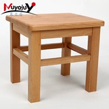 慕亚居实木榉木小方凳 实木凳子 日字凳坐凳 儿童圆凳 限时特价